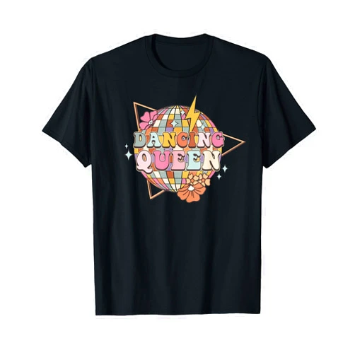 Style Of Me Disco Queen Dance Mom Dancing Queen Vintage Dancing 70s T-Shirt