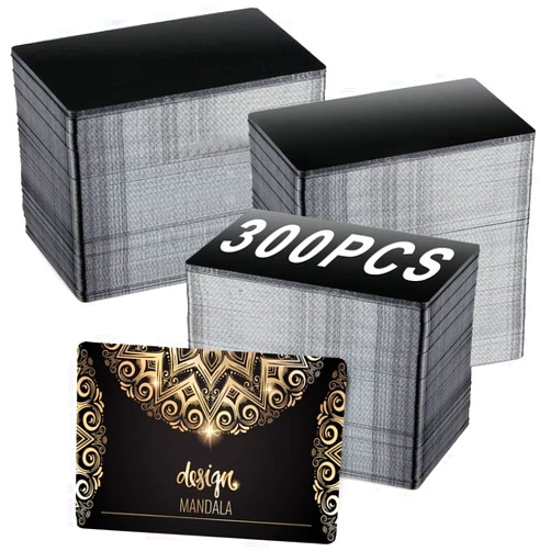 Danghyuk 300 Pcs Metal Business Cards Black Metal Business Card Blanks for CNC Engraver Laser Engraving Reliable and Sturdy Multipurpose Aluminium Business Card Blanks Thickness 0.01 Inch…