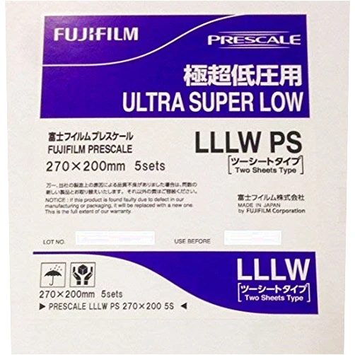 Fujifilm PRESCALE-LLLW-PS PRESCALE-LLLW-PS Two-Seat Type, For Ultra-Low Pressure