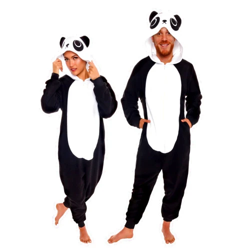 Funziez! Slim Fit Adult Onesie - Animal Costume - Plush Unisex Halloween One Piece Cosplay Suit for Women and Men