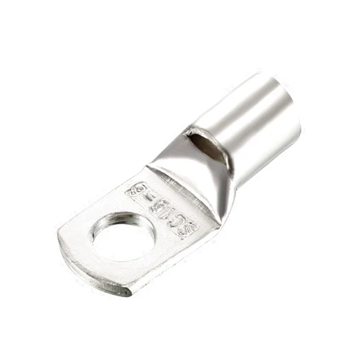 uxcell Copper Wire Lugs,10AWG SC16-6,Bolt Hole,Battery Cable Ends Eyelets Crimp Tubular Ring Terminals Connectors Silver Tone 5Pcs