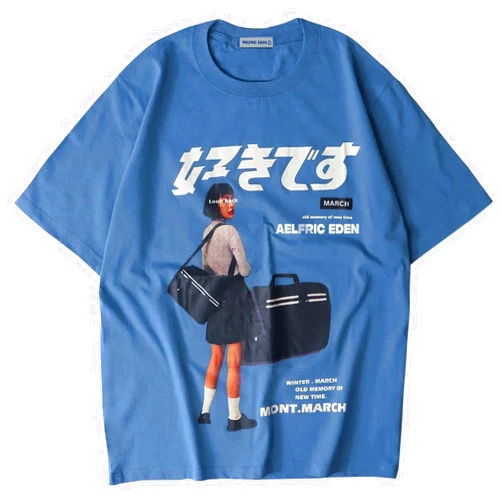 Aelfric Eden Mens Oversized Graphic Tee Summer Unisex Hipster Printed Casual Harajuku Top Tshirt