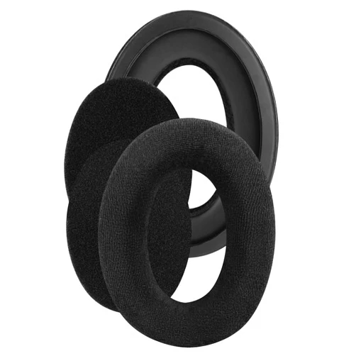 Geekria Comfort Velour Replacement Ear Pads for Sennheiser HD560S, HD515, HD518, HD555, HD558, HD559, HD569, HD579, HD589 Headphones Ear Cushions, Comfortable Repair Parts (Black)