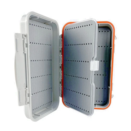 Aventik Large Capacity Waterproof Fly Fishing Box 4-Layer Foam Tackle Fishing Box for Freshwater Saltwater Streamer Storage (H039D)