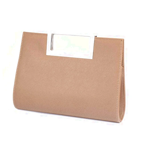 WALLYN'S Clutch Purse for Women PU Leather/Straw Evening Party Metal Grip Cut it out Handbag with Shoulder Chain Strap