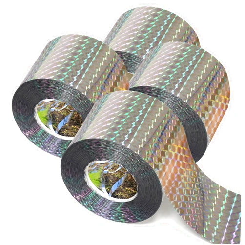 Ruolan Bird Scare Tape Ribbon,Reflective Tape Keep Birds Away Outdoor,Double Side Bird Flash Tape, Scare Geese, Pigeon, Duck, Woodpecker (1400FT)