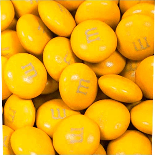 WH Candy 500pcs Gold Candy M&Ms (1lb bag( - Milk Chocolate Gold Candy for Candy Buffet M&Ms Gold 1 Pound bag