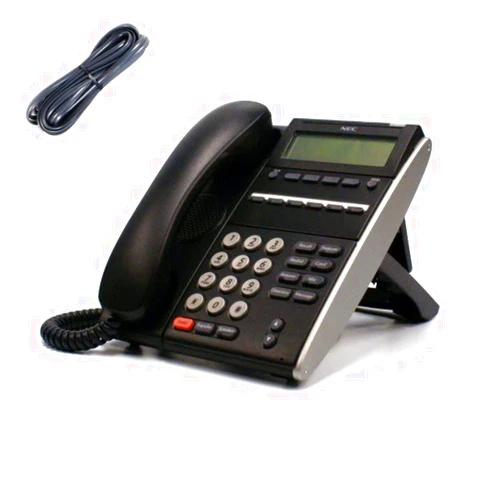 NEC DTL-6DE-1 (BK) - DT300-6 Button Display Digital Phone Black (Renewed)
