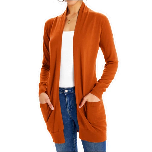 GRACE KARIN Women Lightweight Cardigan Sweaters with Pocket Long Sleeve Shrugs