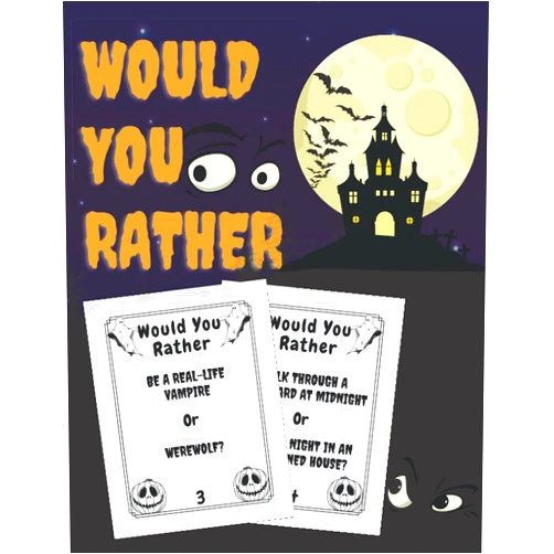 Aralez Art Would You Rather: Halloween Game Book PlayBook for Kids Ages 7-13 Teens Boys Girls Whole Family Answer Hilarious Spooky & Funny Questions Interactive Laugh and Think Trick or Treat Gift