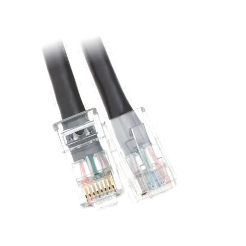 ACL 3 Feet Cat5e RJ45 Bootless Ethernet Lan Cable, Black, 1 Pack
