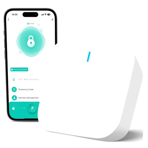Gaurqiah Smart WiFi Gateway for Remote Control, Bluetooth Gateway Smart Hub Compatible with Smart Life/Tuya App, Smart Bridge for Smart Key Lock Box/Smart Door Lock