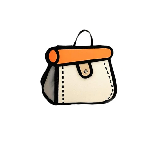 Craoopii Funny 2D Cartoon Crossbody Bag Creative Cute Handbag 3D Style 2D Drawing Canvas Bag for Women & Men