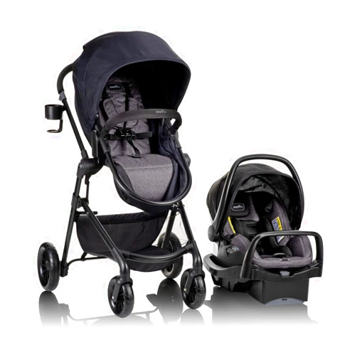 Evenflo Pivot Modular Travel System with LiteMax Infant Car Seat (Casual Gray)