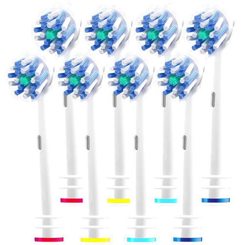 Alayna Replacement Toothbrush Heads for Oralb 8 Cross Compatible with Oral-B Braun Electric Toothbrush Fits Oral b Action Pro 1000 Floss Kids Clean