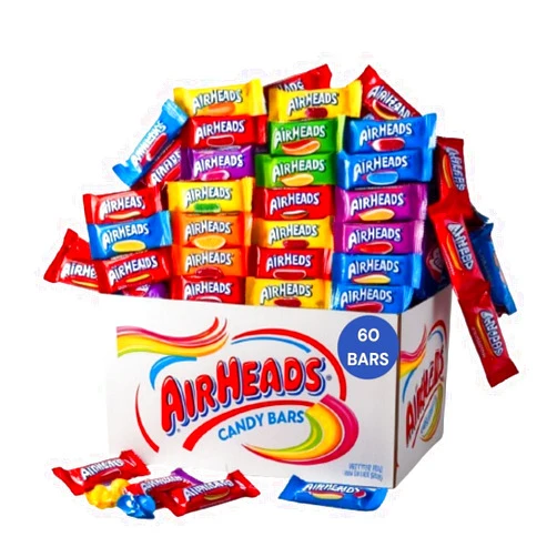 Generic Chewy Fruit Taffy Variety Bulk Box - 60 Individually Wrapped Candy Bars - Perfect for Gifts, Holidays, Parties, Concessions, Pantry, and Non-Melting Treats