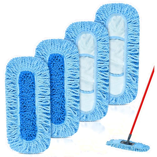 NIXOOT 4 Pack Reusable Dust Mop Heads Compatible with O-Cedar Dual-Action Microfiber Sweeper Dust Mop