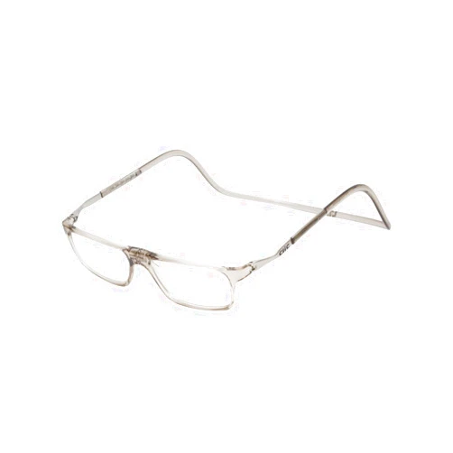 CliC XL Magnetic Reading Glasses (Wide Frame), Computer Readers, Replaceable Lenses, Executive XL, (Grey, 2.50 Magnification) Grey 2.5 x