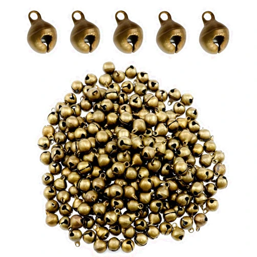 Yocimango Mini Bronze Bell 10mm Fashion Bronze Bell Vintage Bronze 1/4 inch Tinker Bell for DIY Bracelet Hanging Christmas Tree Decorations Christmas Decorations (Bronze) -150 pcs