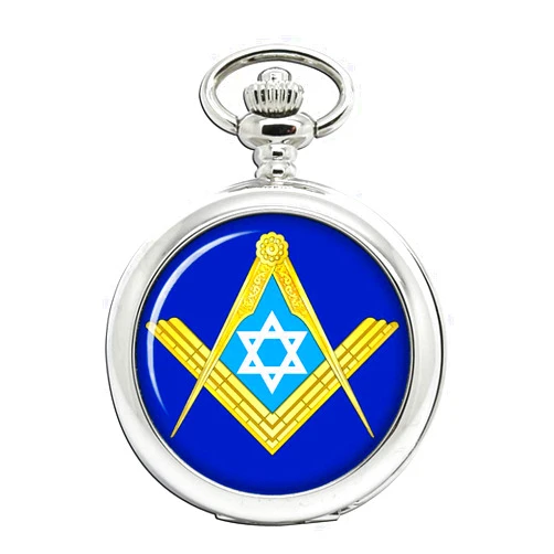 Family-crests.com Masonic Star of David Full Hunter Pocket Watch