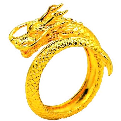 Qlyama Couple Ring 2PC Dragon and Phoenix Couples Ring Sand Gold Open Adjustable Big Rings Wedding Engagement Luxury Lucky Fashion Finger Jewelry Gifts (Main Stone Color : Yellow)