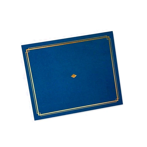 Gartner Studios Certificate Holder and Diploma Frame, Blue Certificate Holders with Gold Foil Detail, Fits 8.5” x 11” Certificate Paper, 36-Pack (54516)