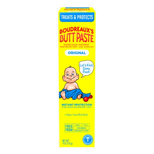 Boudreaux's Butt Paste Original Diaper Rash Ointment Tube, 4 Oz