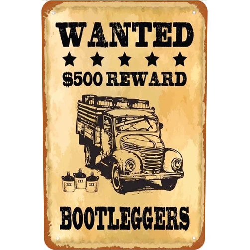 UseLoud Retro Tin Sign Bootlegger Sign Bootlegger Moonshine Bootlegger Bar Bootlegger Decor Sign for Bootlegger Bar Decor Bar Sign- Quality Metal Decors 8x12 Inch