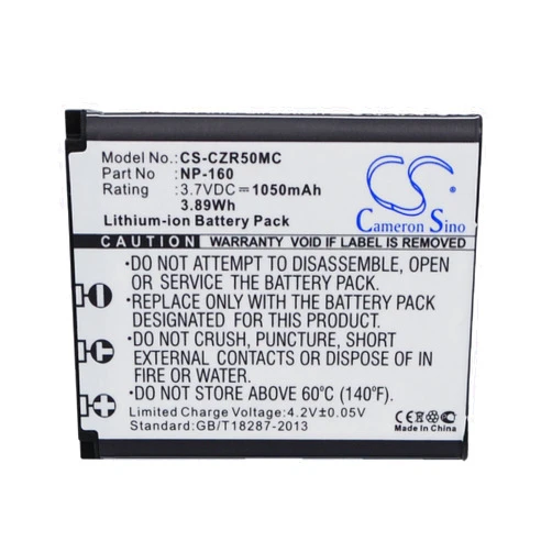Cameron Sino 1050mAh Battery for Casio Exilim EX-FC500, Exilim EX-ZR50, Exilim EX-ZR55, Exilim EX-ZR60, Exilim EX-ZS220