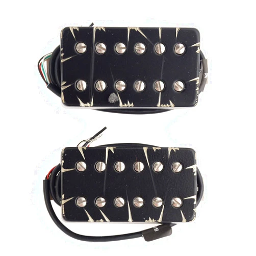Bare Knuckle Pickups Bare Knuckle HB Juggernaut Set 50mm 4-Conductor Black Battleworn