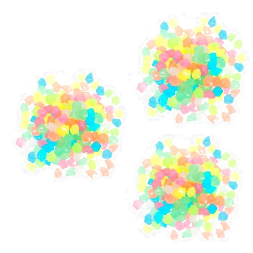Yardwe 1200 Pcs Rhombus Luminous Gravel Luminous Resin Stones Fish Tank Decor Mini Presents Glow in The Dark Pebbles Decorative Gravel Decoration Plants Decor Vase Diamond Landscape Stone