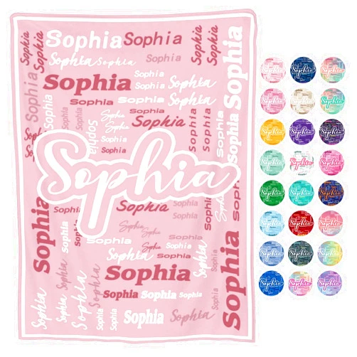 GiftDIYIdea Custom Blanket, Personalized Blanket, Customize Blankets Baby Name for Baby Boys Girls Men Women