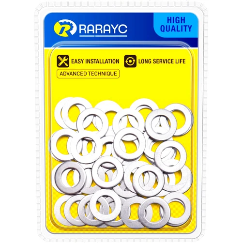 RARAYC 50 pcs Oil Crush Washers Drain Plug Gaskets Replacement for Honda 94109-14000 Accord Civic CR-X CR-Z CR-V and More