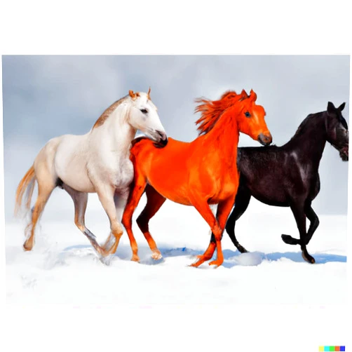 SKRYUIE 5D Diamond Art Painting Snow a Horse Running in Winter Full Drill by Number Kits, Paint with Diamonds Art Rhinestone Embroidery Cross Stitch Craft Decor 30x40cm (12x16inch)