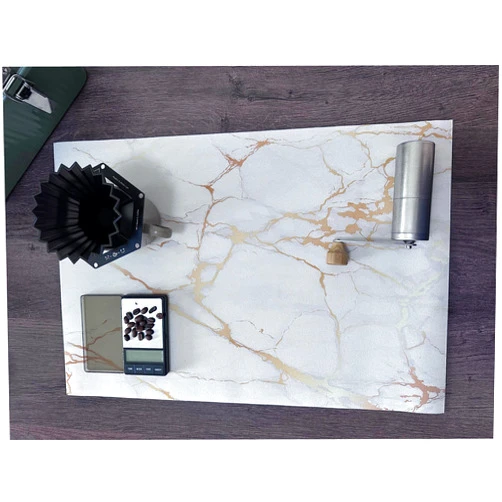Juniissl Marble Coffee Mat Rubber Absorbent Dish Drying Mat For Kitchen Counter Coffee Bar Accessories 16x24 Inch