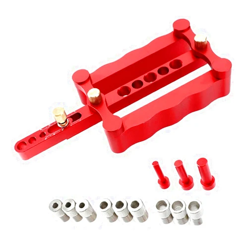 Joywayus Self Centering Dowelling Jig, Metric Standard 6/8/10mm Dowels Jig Accessories, Wood Dowel Hole Drilling Guide Woodworking Positioner Locator Update Wavy