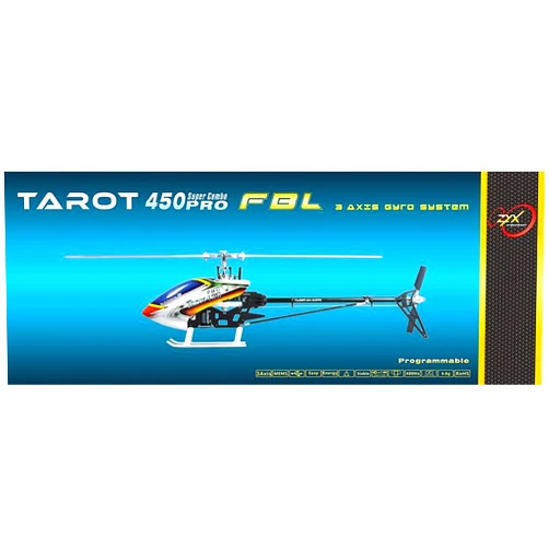Generic Zephis Oroginal Tarot 450PRO V2 FBL Flybarless RC 6CH Helicopter Metal Kit TL20006 - (Color: Silver, CN)
