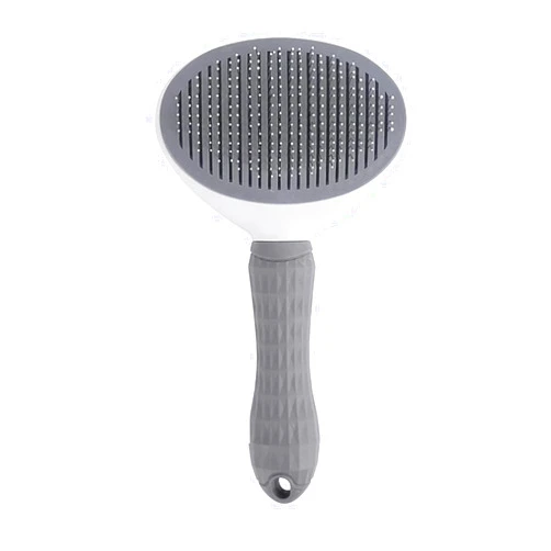 Ipetlore Pet Grooming Brush, Hair Cleaner Brush, Shedding and Dematting Grooming Comb for Dogs, Cats-Grey