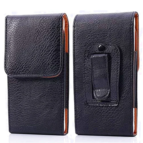 Kimwing Phone Holster Basic Case for Pixel 6 Pro/OnePlus Nord N200 / N100 / N10 5G, Samsung Note 20 Ultra / S21 Ultra, Belt Clip Loops Pouch Holder for Moto G 5G / TCL 10L / mi 11 Ultra (Black, XL)