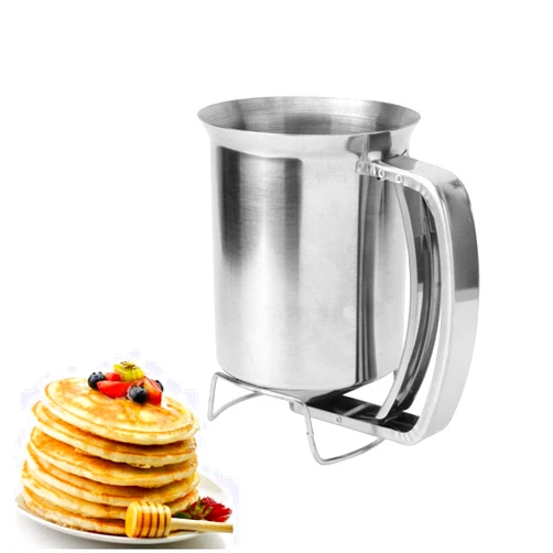 Samlee Stainless Steel Pancake Cupcake Batter Dispenser Tool - 30 Oz Professional Kitchen Tool for Baking - Perfect for Cake, Cupcakes, Crepes, Waffles - Easy and Precise Batter Dispensing