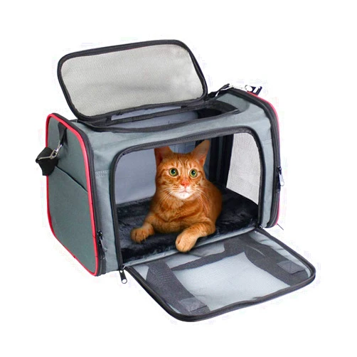 GOOPAWS Soft-Sided Kennel Pet Carrier for Small Dogs, Cats, Puppy, Airline Approved Cat Carriers Dog Carrier Collapsible, Travel Handbag & Car Seat