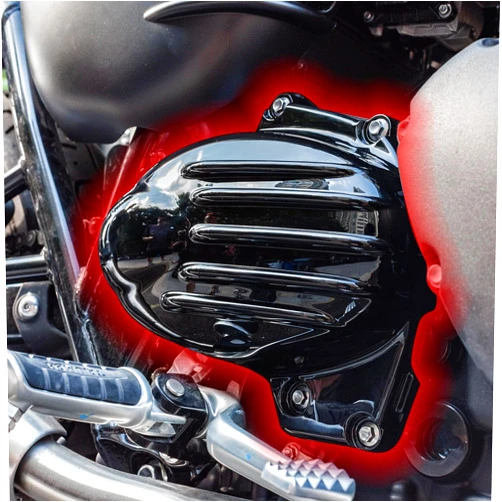 TAZGANTAX Motorcycle Front Chain Cover Panel Fairing for Triumph Speed Twin900 2023 2024, Body Frame Trim Side Guard Protector (Black)