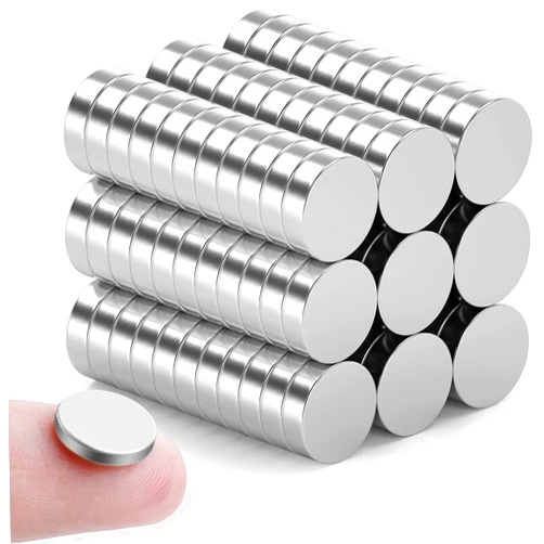 FINDMAG 100 Pcs Small Magnets, Rare Earth Magnets, 10x2mm Mini Magnets, Neodynium Fridge Magnets, Tiny Nail Clipper Magnets, Round Magnets for Nail, Whiteboard, Refrigerator, DIY Crafts