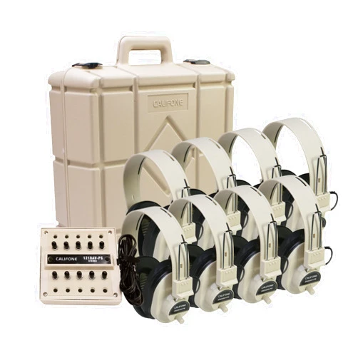 Califone 1218AVPS-01 1218AVPS01 8-Position Stereo Listening Center, Beige