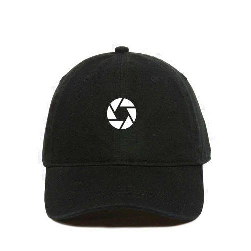 Tech Mrkt Camera Shutter Baseball Cap Embroidered Cotton Adjustable Dad Hat