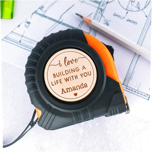 Amazing Items Tape Measure Personalized for Boyfriend, Husband, Men, I Love Building Life with You, 12 FT, Gifts for Men, Custom Engraved Tape Measure, Valentines Gifts for Boyfriend