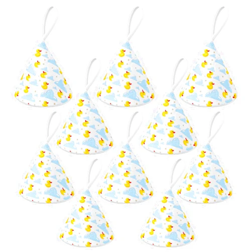 Windkream 10 Pcs Pee Covers Baby Boy Reusable Pee Pee Teepe Baby Boy Yellow Ducky Pattern Blue Newborn Pee Tents Strong Water Absorption Pee Shield for Baby Boy Diaper Changing Accessory for Boys Newborn Gift