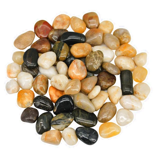Virekm River Rocks, Decorative Ornamental Pebbles,Garden Landscaping Stones,Gravel Filler for Home Decoration Flower Bed Fish Tank Plants Vases Succulents