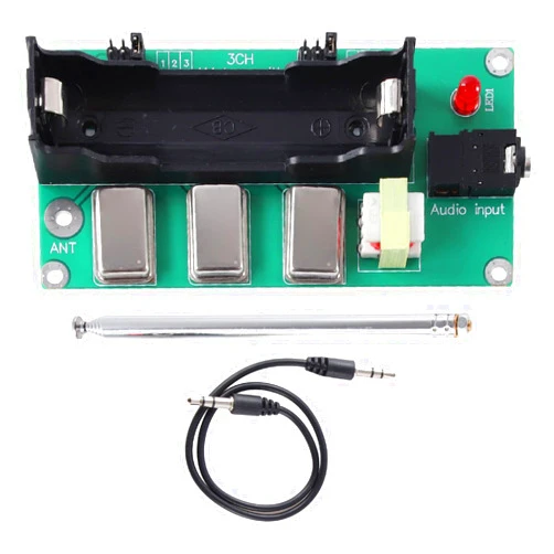 Hilitand Amplitude Modulation Transmitter 3.6V 1MHZ 3MHZ 5MHZ 3 Channel AM Transmitter with Antenna and Audio Cable
