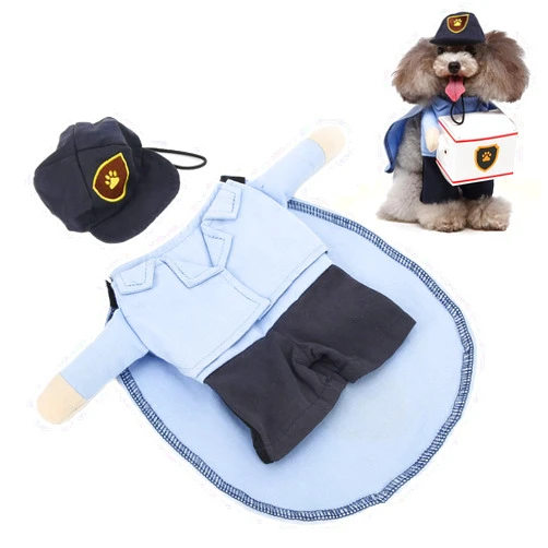 HIUF Dog Costume, Pet Mail Carrier Costume Cute and Adorable with for Parties Weddings for Birthdays Role Playing(S)